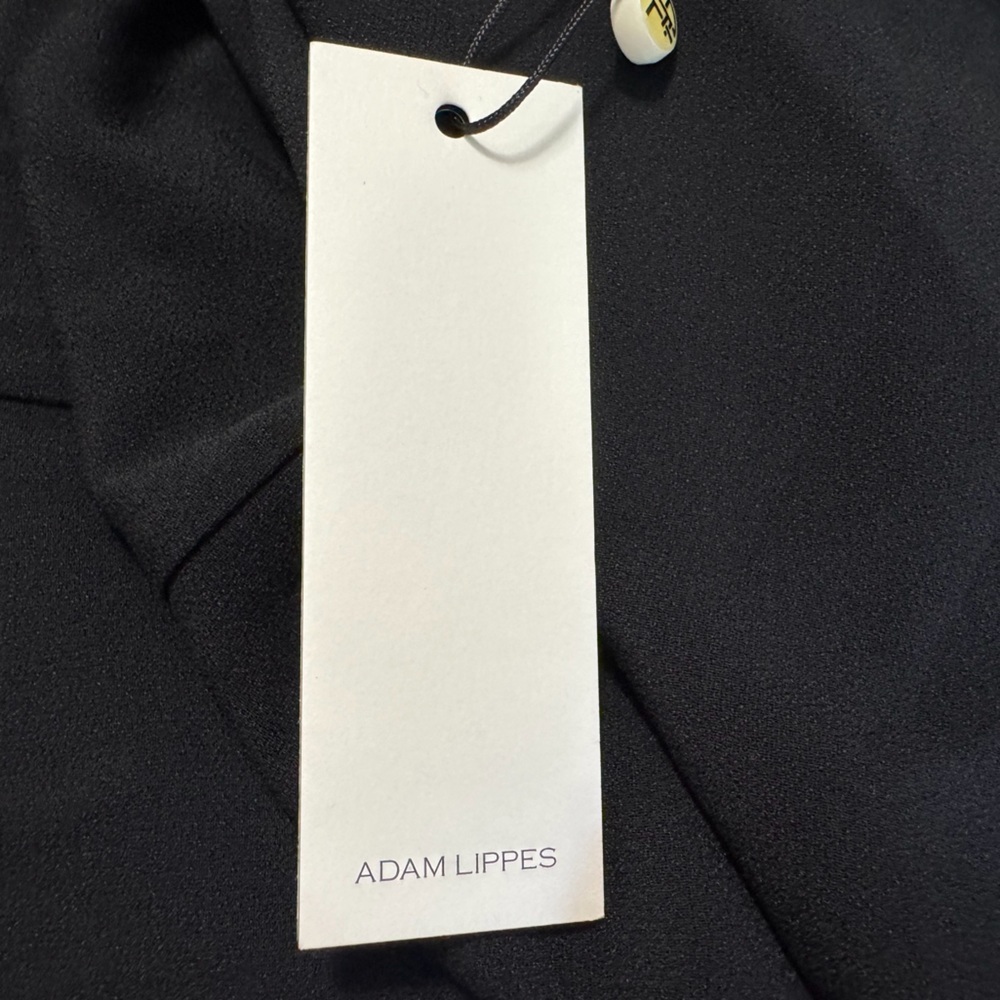 Adam Lippes Black Crepe Scarf Wrap Shell Sleeveless Blouse Size 8 - Picture 9 of 14